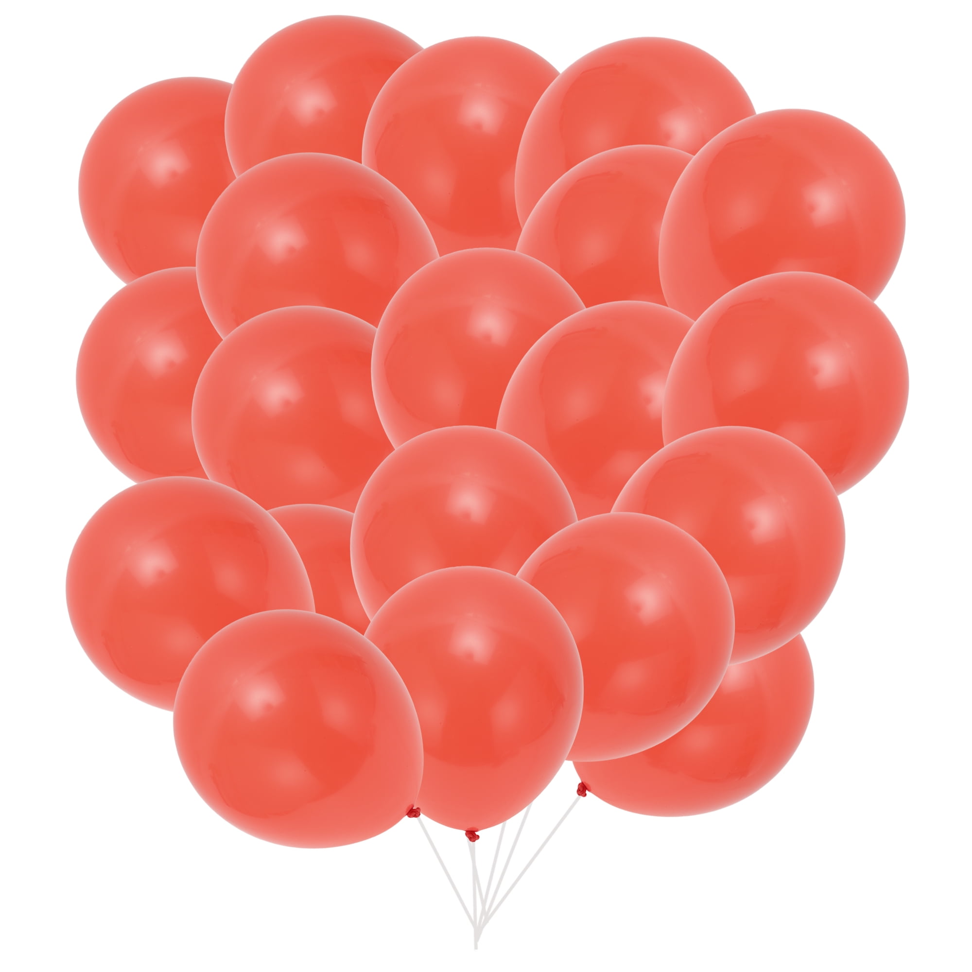 Unique Bargains 20Pcs Latex Party 10 Inch Helium Balloons Coral Red