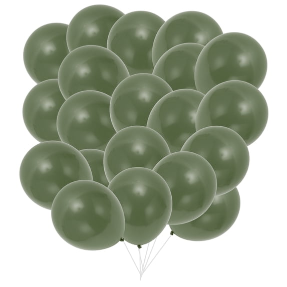 Unique Bargains 20Pcs Latex Party 10 Inch Helium Balloons Green