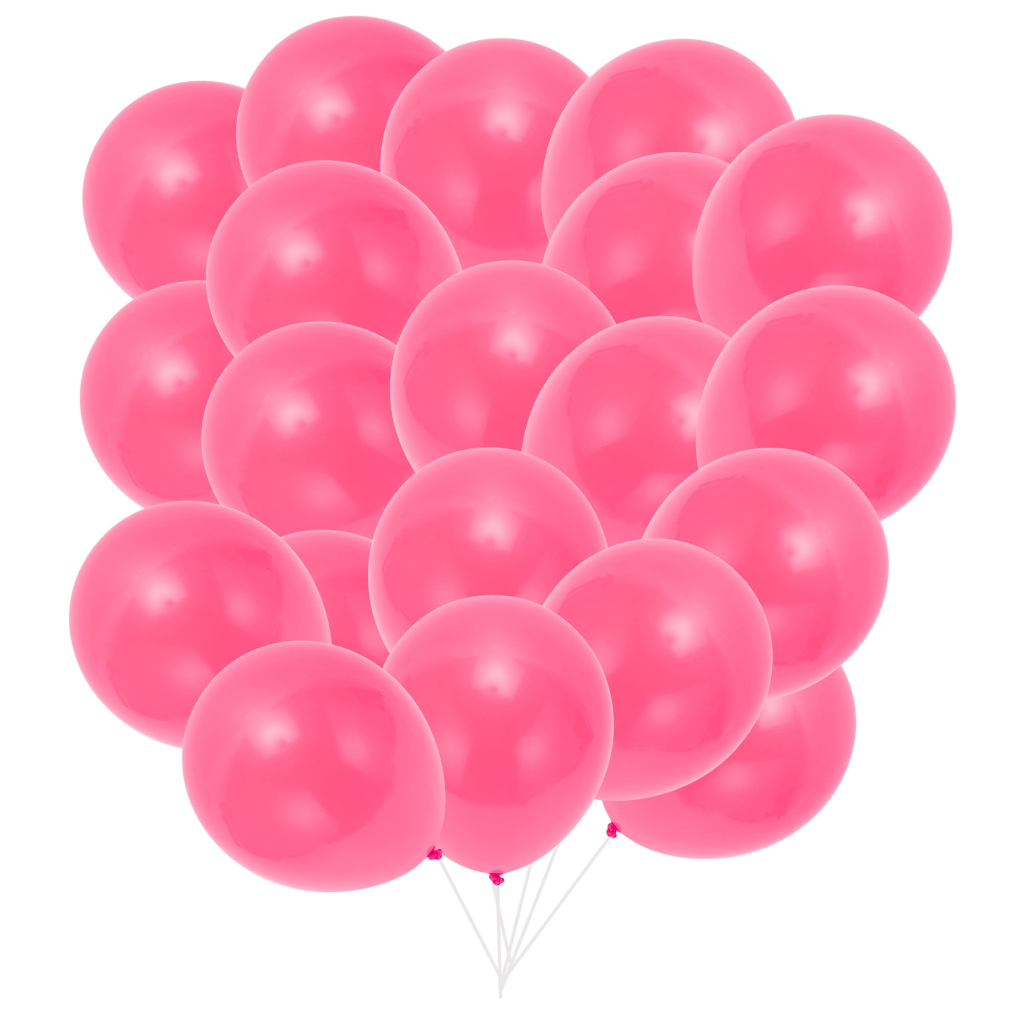 Unique Bargains 20Pcs Latex Party 10 Inch Helium Balloons Pink