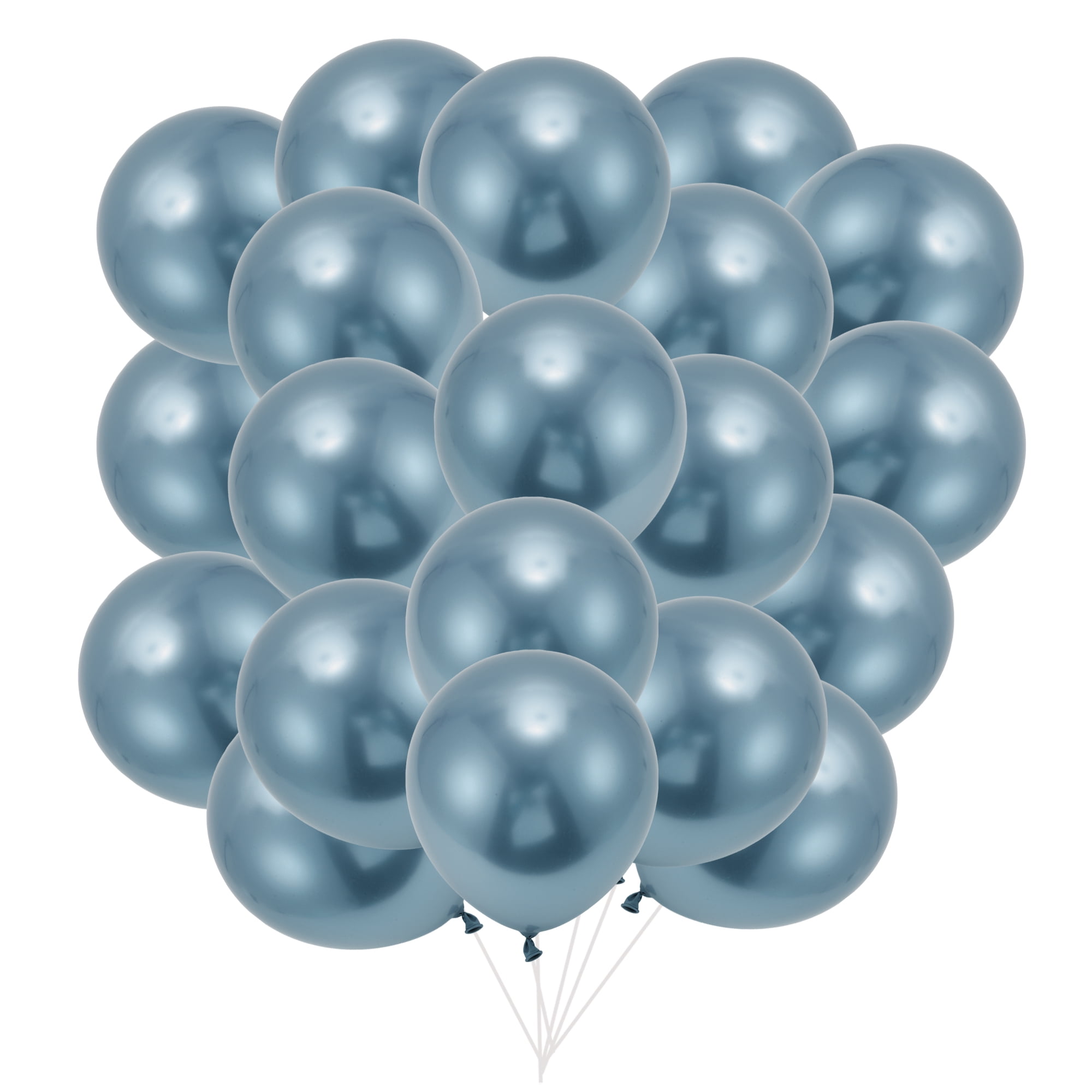 Unique Bargains 20Pcs Latex Party Wedding Graduation Anniversary Balloons Blue