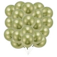 thumbnail image 1 of Unique Bargains 20Pcs Latex Party Wedding Graduation Anniversary Balloons Green, 1 of 6