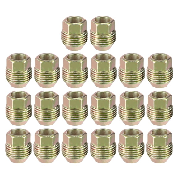 Unique Bargains 20 Pcs M12 x 1.5 Wheel Lug Nuts for Chevrolet Equinox Cruze for Chrysler Sebring Bronze Tone