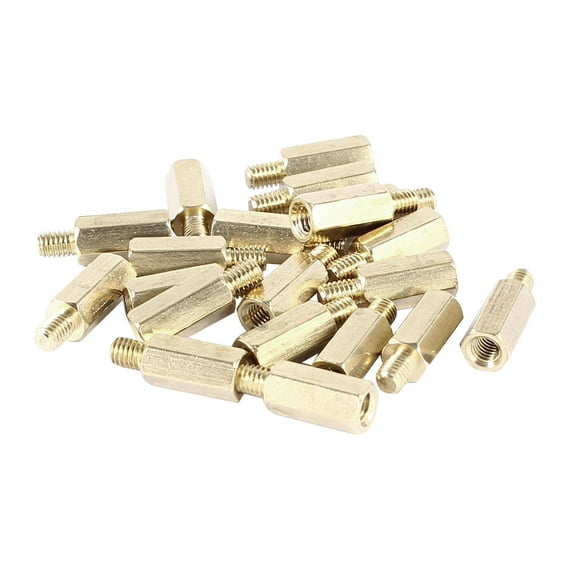 Unique Bargains 20 Pcs PCB Motherboard Standoff Hex Spacer Screw Nut M3 Male 4mm to Female 10mm