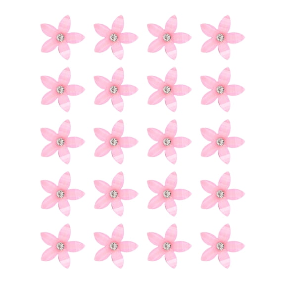 Unique Bargains 20 Pcs Small Flower Hair Clips Mini Flower Hair Clips for Girls Cute Flower Hairpin for Fine Hair Pink