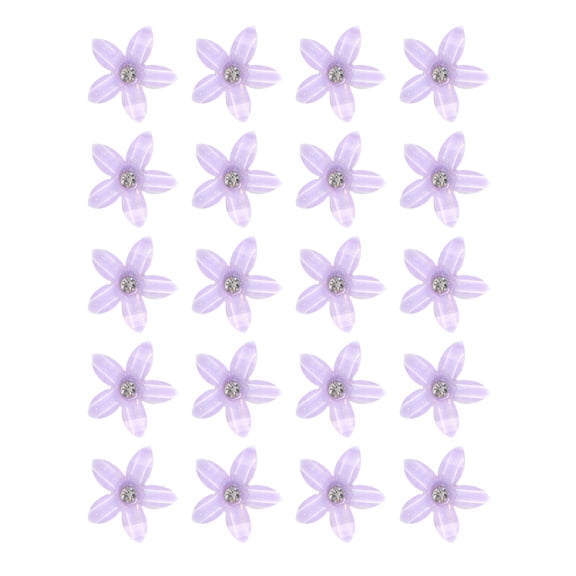 Unique Bargains 20 Pcs Small Flower Hair Clips Mini Flower Hair Clips for Girls Cute Flower Hairpin for Fine Hair Purple