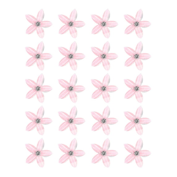 Unique Bargains 20 Pcs Small Flower Hair Clips Mini Flower Hair Clips for Girls Cute Hairpin for Fine Hair Light Pink