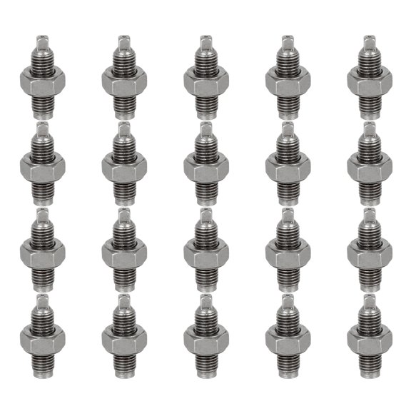 Unique Bargains 20 Set Aluminum Alloy Motorbike Valve Adjusting Screws with Nuts Kits for CG125