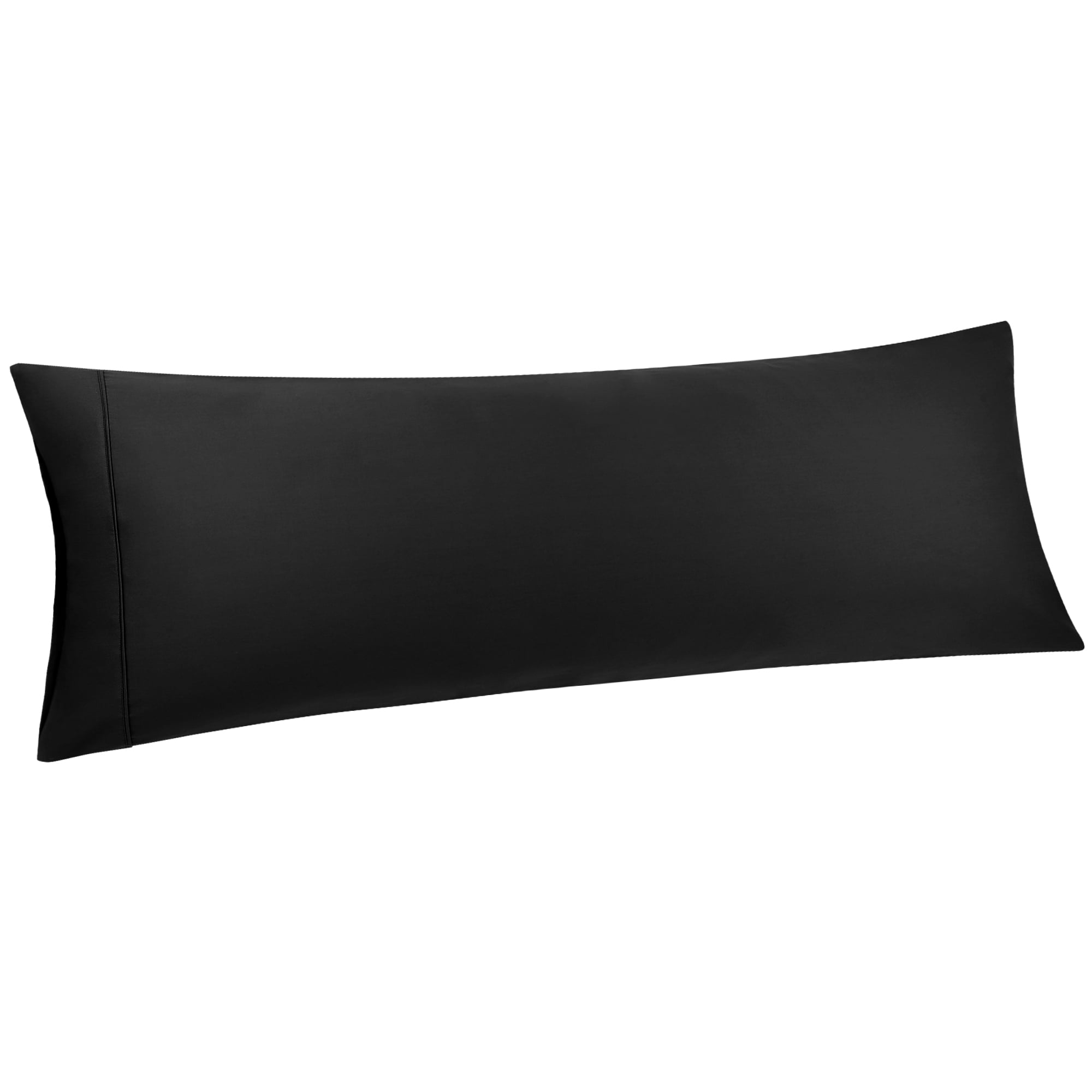 Unique Bargains 20"x 55" 1PC Zipper Closure Body Pillow Cover Black