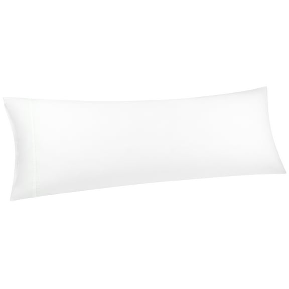 Unique Bargains 20"x 55" 1PC Zipper Closure Body Pillow Cover White