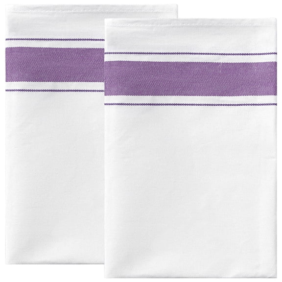 Unique Bargains 20"x28" Absorbent Linen Kitchen Dish Tea Towels Set Purple