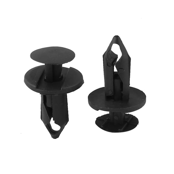 Unique Bargains 200 Pcs Car Black Plastic Rivet Trim Fastener Mudguard Clips 9mm x 20mm x 22mm