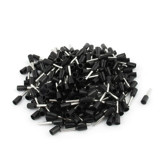 Unique Bargains 200 Pcs Wire Crimp Connector Terminal Insulated Ferrule Black E7508 20AWG