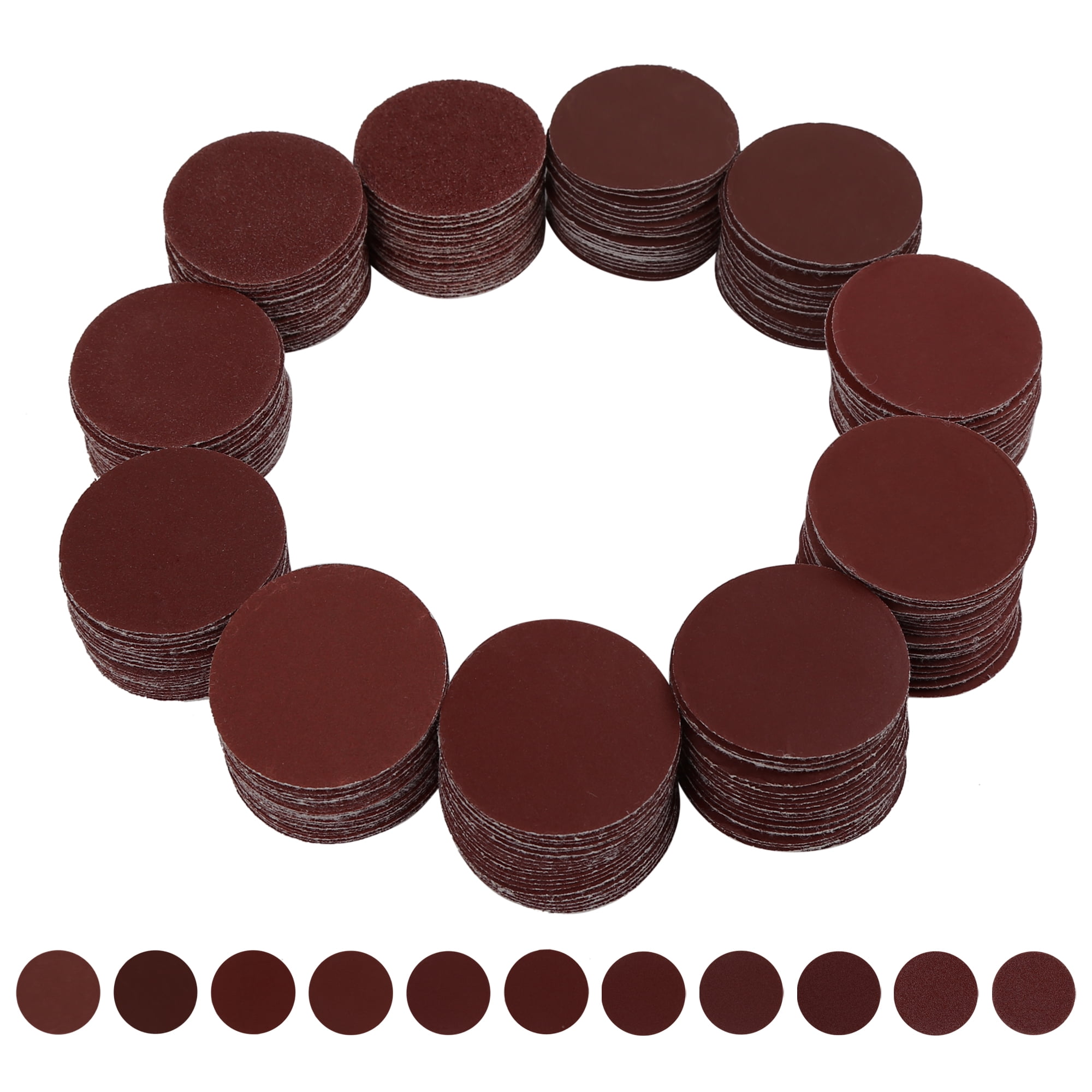 Unique Bargains 200 Piece 2" Hook and Loop Sanding Discs Pads 60 80 120 180 240 Grits
