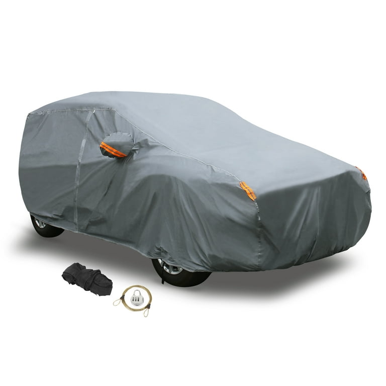 Unique Bargains 207 Gray YXL PEVA Full Car Cover Waterproof All