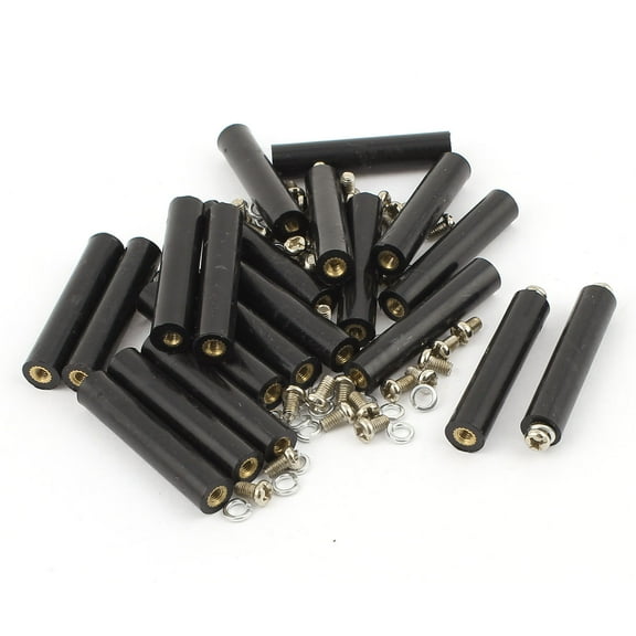 Unique Bargains 20PCS M3 Female Thread 8x40mm Insulated Standoffs for PCB Boards Motherboards