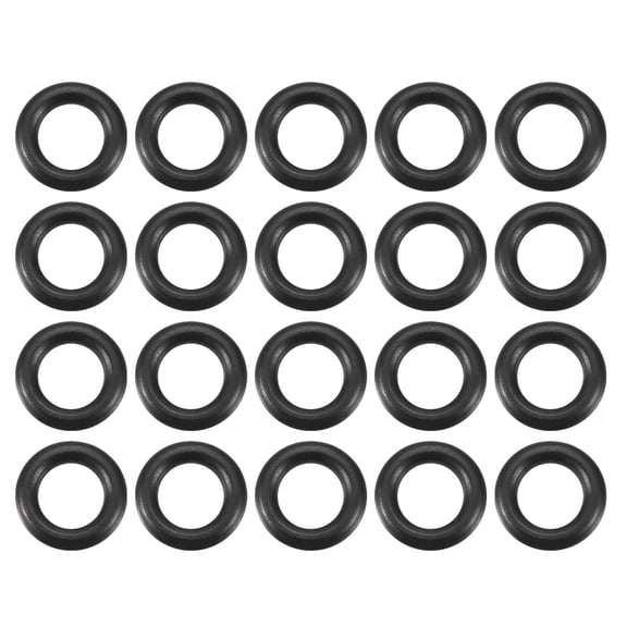 Unique Bargains 20PCS Rod Cushioning Valve Seal Rubber O Ring 7mm OD 1.5mm Cross Section
