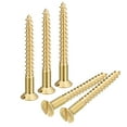 thumbnail image 1 of Unique Bargains 20Pack M5 x 45mm Brass Slotted Drive Flat Head Wood Screws Self Tapping Screw, 1 of 6