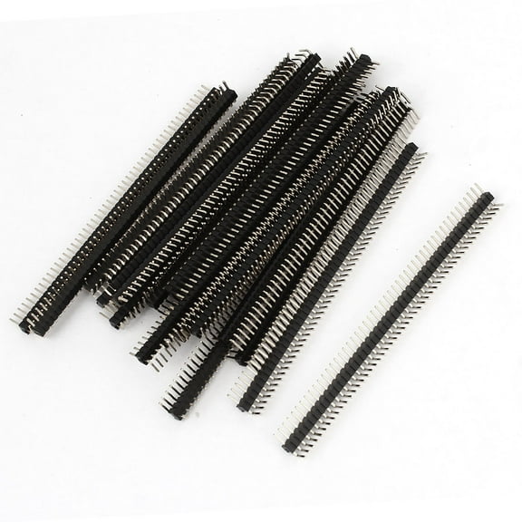 Unique Bargains 20Pcs 1.27mm Spacing 50P Right Angle Male Pin Header Connector Strip