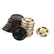 Unique Bargains 20Pcs 36mm 8 Ohm 0.5W Metal External Magnetic Speaker Loudspeaker Gold Tone