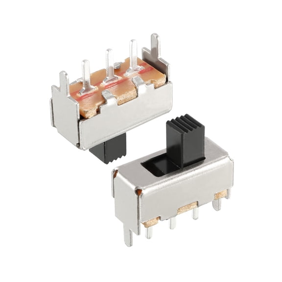 Unique Bargains 20Pcs 3mm Vertical Slide Switch SPDT 1P2T 3 Pins Panel Latching
