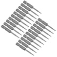 thumbnail image 1 of Unique Bargains 20Pcs 50mm Long 1/4" Hex Shank T5 Torx Screwdriver Bits S2 High Alloy Steel, 1 of 4