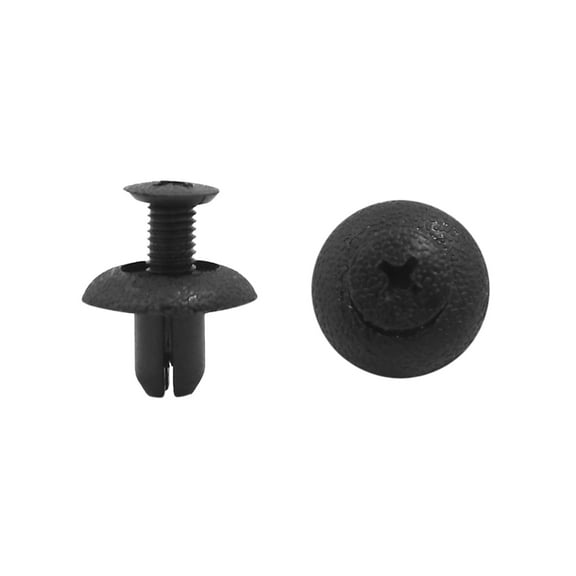 Unique Bargains 20Pcs 7mm Hole Clips Plastic Push Type Rivet Retainer Fastener Bumper Pin Car