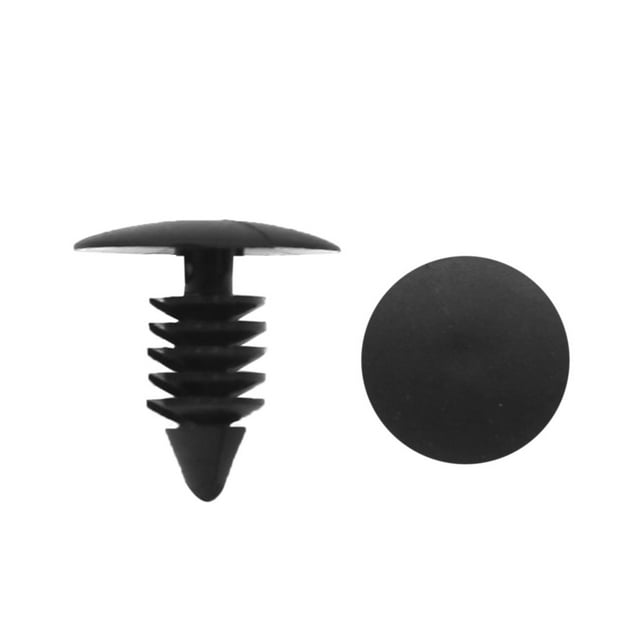 Unique Bargains 20pcs 8mm Hole 18mm Head Black Plastic Push Rivets Fasteners For Automobile 