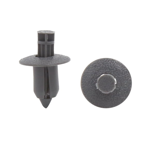 Unique Bargains 20Pcs 8mm Hole Plastic Push Type Rivet Fastener Door Bumper Pin Clips Gray
