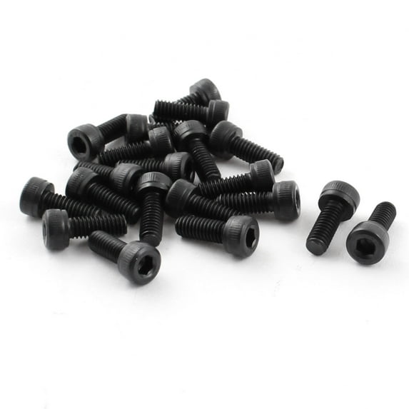 Unique Bargains 20Pcs Alloy Steel Knurled Countersunk Pan Head Hex Bolts M4x10mm