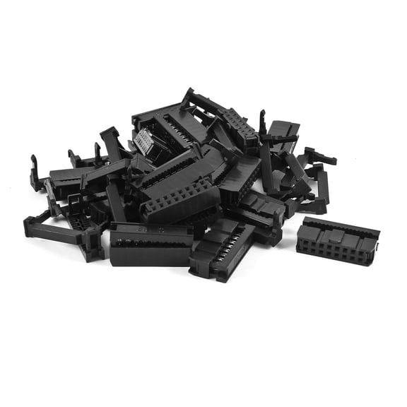 Unique Bargains 20Pcs Dual Row IDC Connector FC-16P 16Pin Female Header 2.54mm