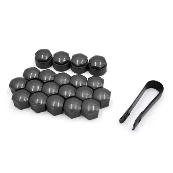 Unique Bargains 20Pcs Gray Car Auto Wheel Nut Lug Hub Covers Screw Dust Caps for  A6 C5