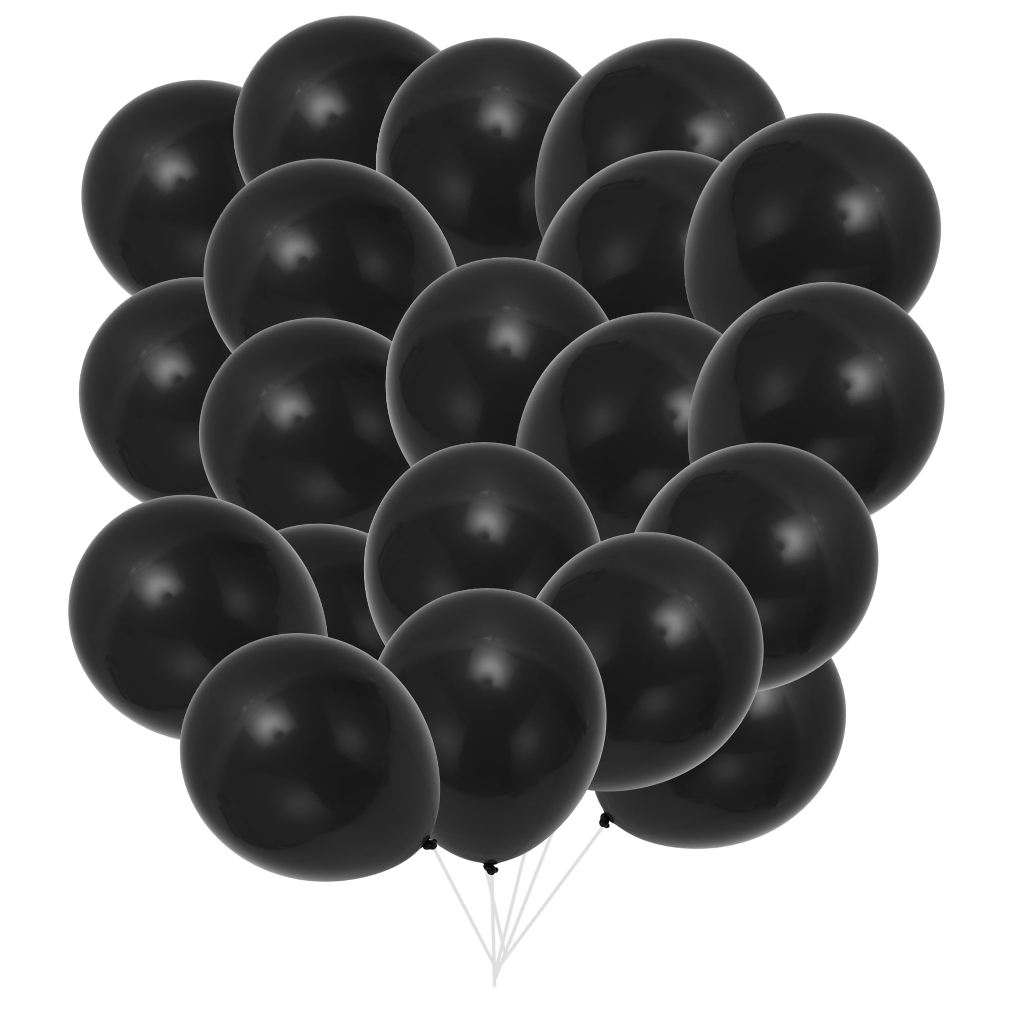 Unique Bargains 20Pcs Latex Party 10inchch Helium Balloons Black