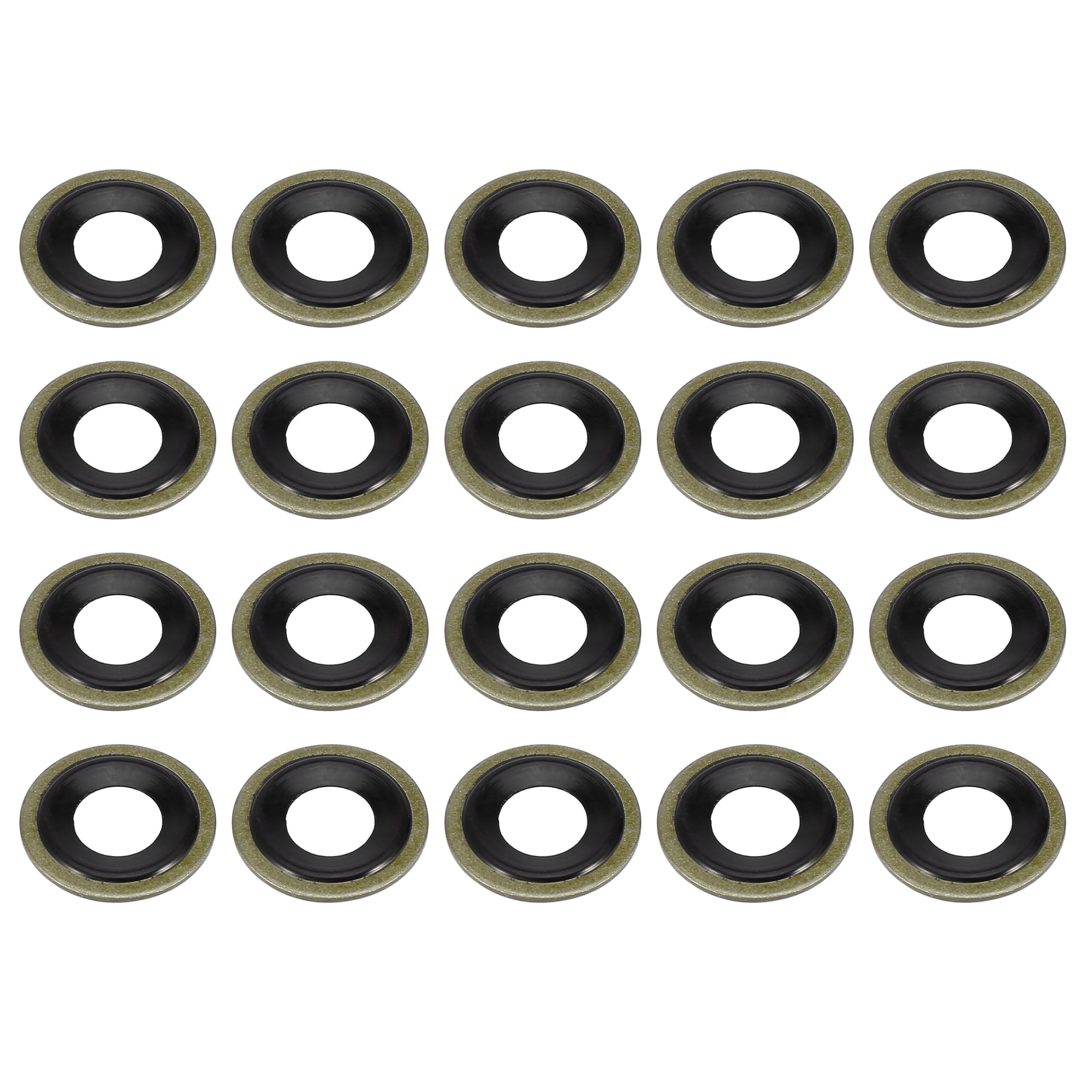 Unique Bargains 20Pcs M12 Oil Drain Plug Gasket for Pontiac for GMC for Cadillac 14079550