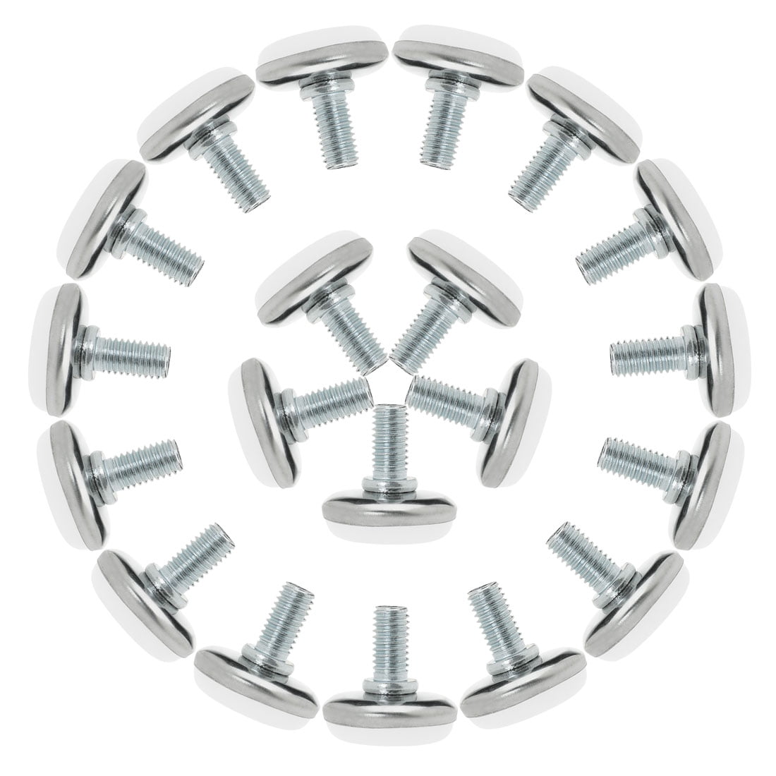 Unique Bargains 20Pcs M8 x 25mm Adjustable Leveling Feet for Furniture and Machines