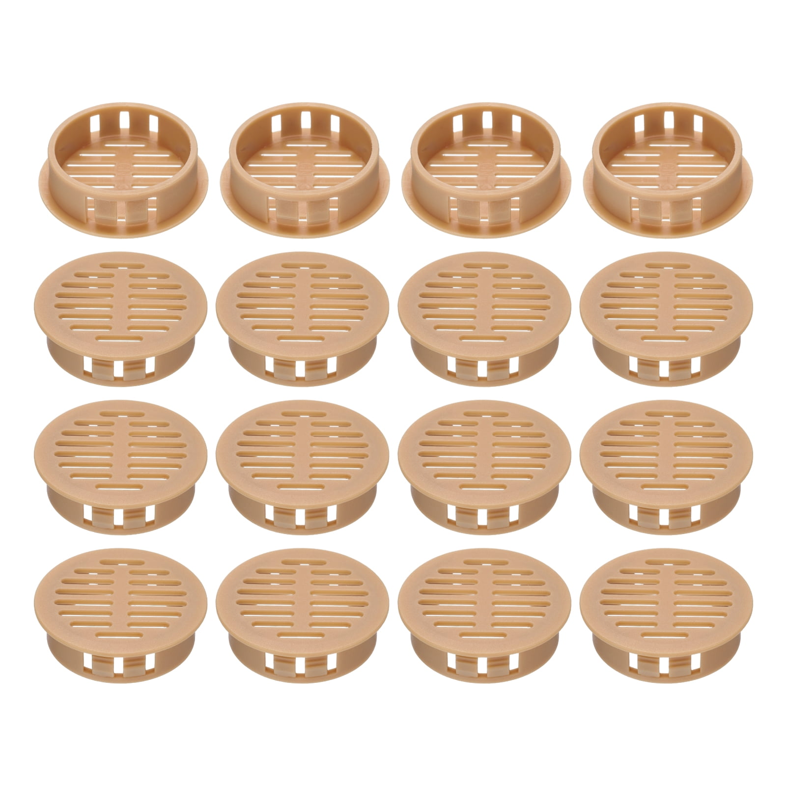 Unique Bargains 20Pcs Plastic Soffit Vent Cover for Home Office Kitchen Orange 1.4"