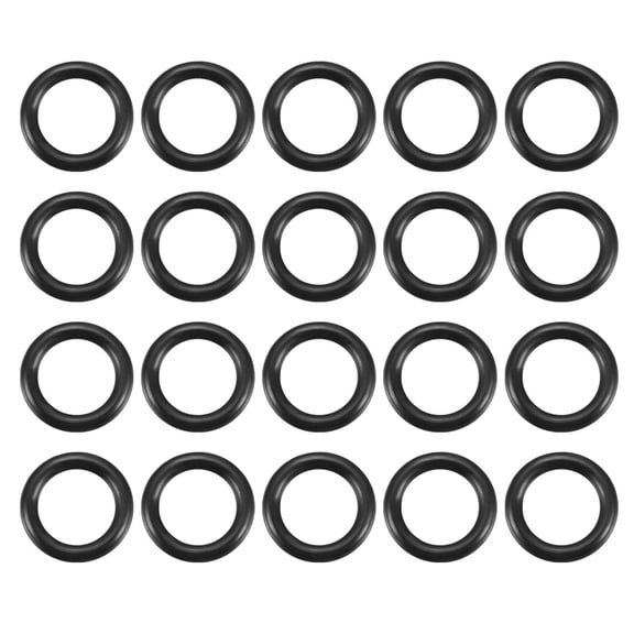 Unique Bargains 20Pcs Rubber O Rings Replacement Kits 9mm OD 1.5mm Thickness Black