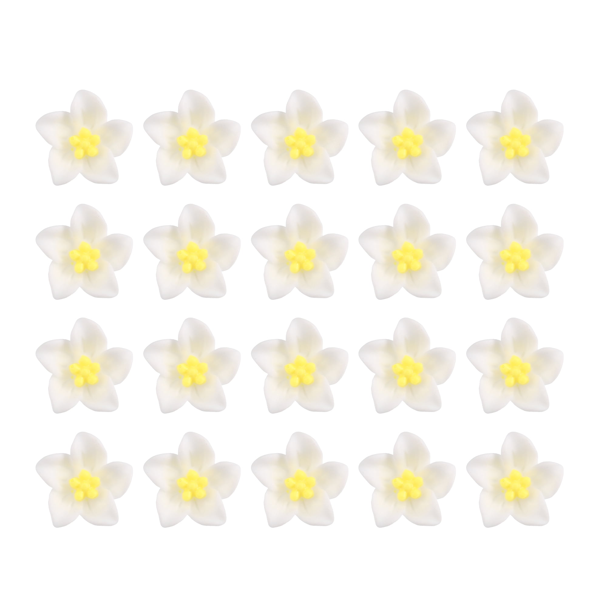 Unique Bargains 20Pcs Small Cute Flower Hair Clips Yellow