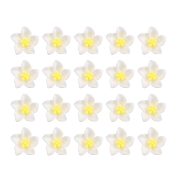 Unique Bargains 20Pcs Small Cute Flower Hair Clips Yellow