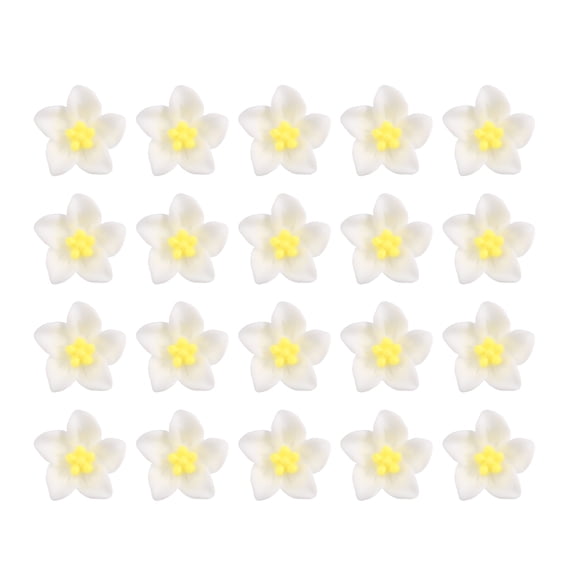 Unique Bargains 20Pcs Small Cute Flower Hair Clips Yellow