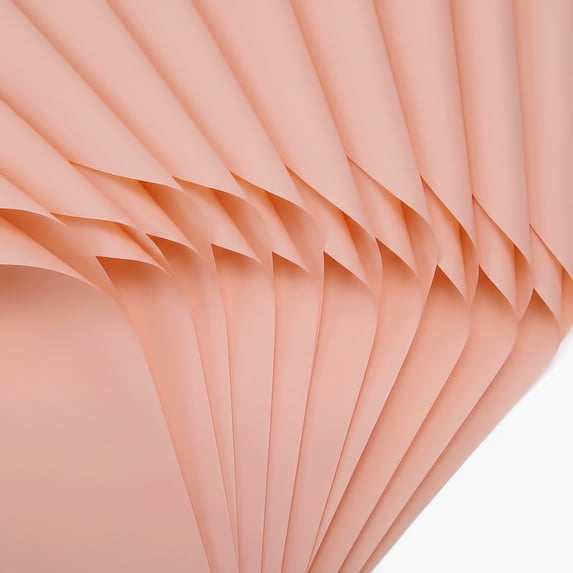 Unique Bargains 20Pcs Solid Color Waterproof Gift Wrap Paper Light Pink 22" x 22"