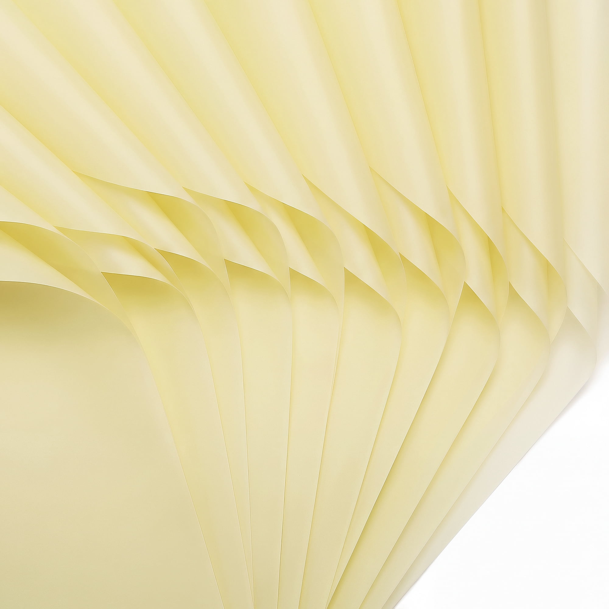 Unique Bargains 20Pcs Solid Color Waterproof Gift Wrap Paper Yellow 22" x 22"
