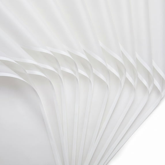 Unique Bargains 20Pcs Waterproof Solid Color Wrapping Paper White 22.4" x 22.4"