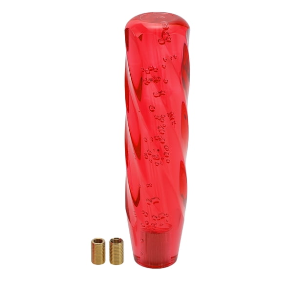 Unique Bargains 20cm Gear Shift Knob Acrylic for Automatic and Manual Vehicle with 3 Adapter Red 1 Set