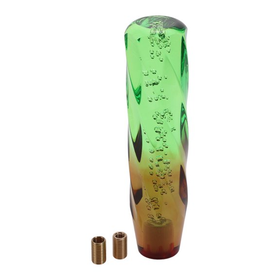 Unique Bargains 20cm Gear Shifter Knob Acrylic Car for Automatic and Manual Vehicle with 2 Adapter Green Brown 1 Set