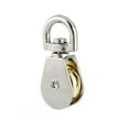 thumbnail image 1 of Unique Bargains 20mm Diameter Stainless Steel Single Sheave Swivel Eye Rope Pulley, 1 of 4