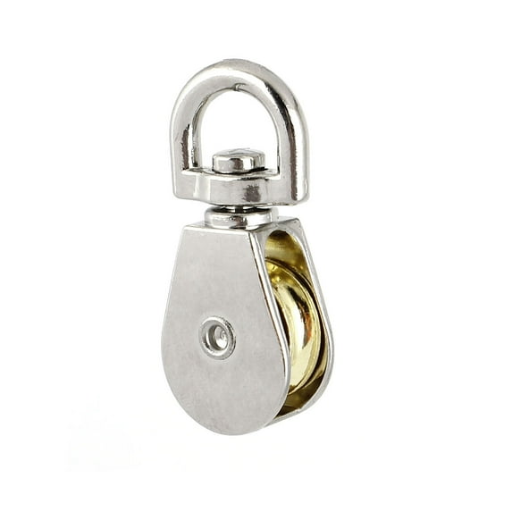 Unique Bargains 20mm Diameter Stainless Steel Single Sheave Swivel Eye Rope Pulley