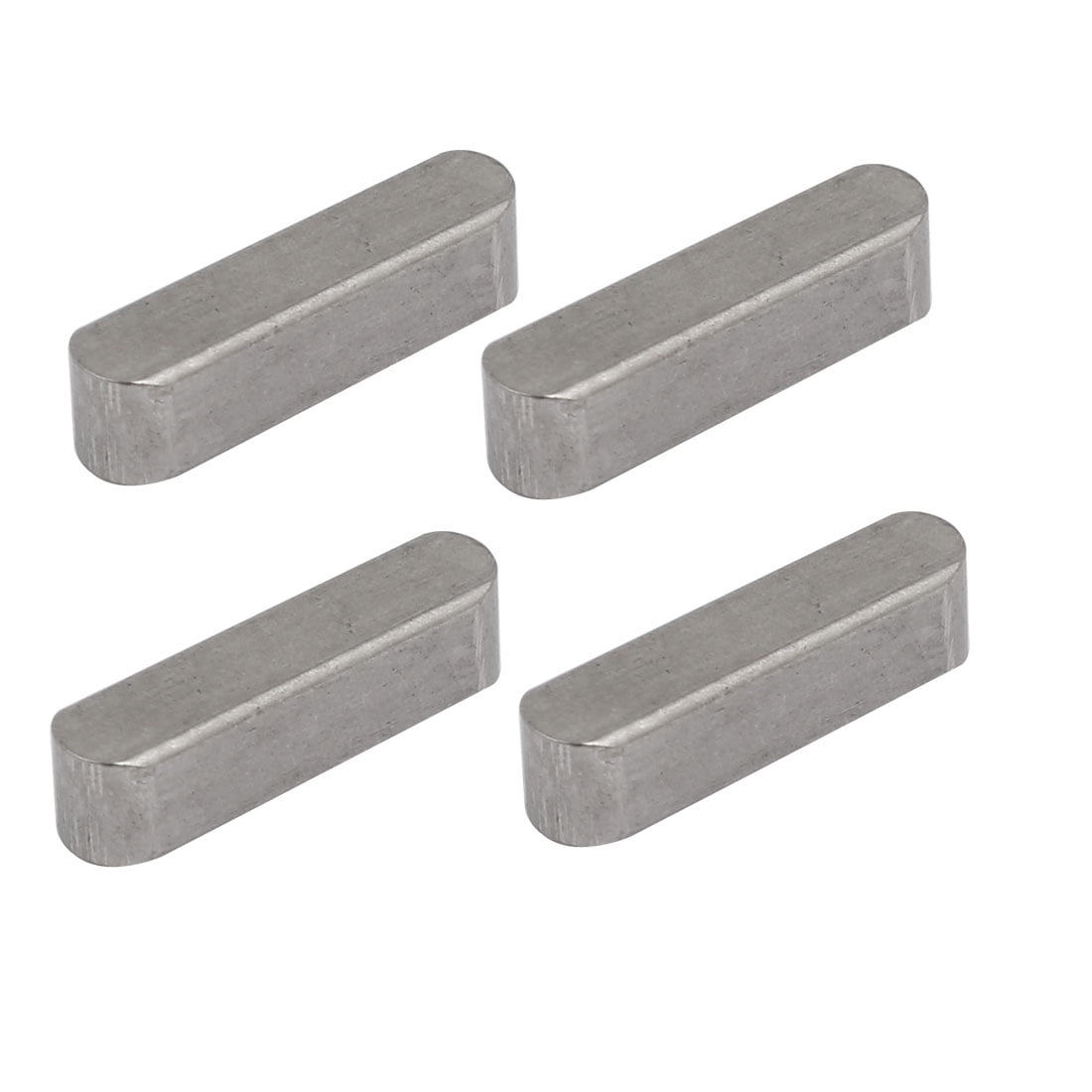 Unique Bargains 20mmx5mmx5mm 304 Stainless Steel Key Stock Keystock Round Ended 4pcs
