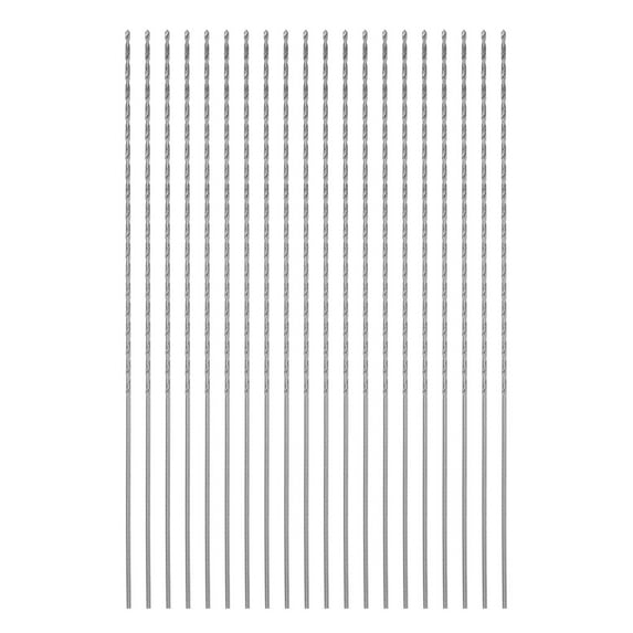 Unique Bargains 20pack Extra Long Drill Bits, 1mm HSS Drill Bit with High Speed Steel 120mm Length for Metal Wood Plastic