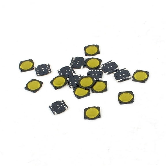 Unique Bargains 20pcs 3.7x3.7x0.35mm 4-Pin Momentary Pushbutton Square SMT Tactile Switch