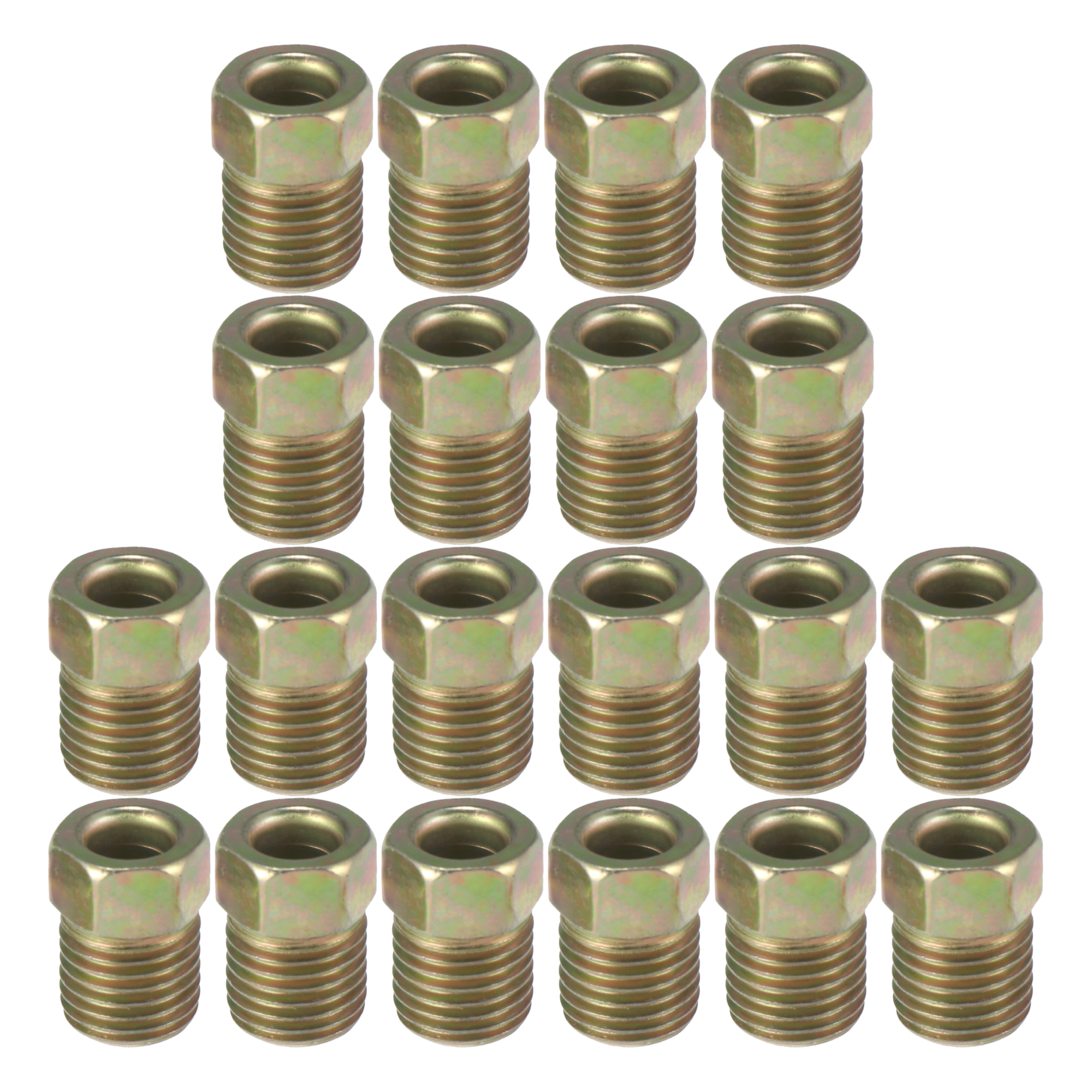 Unique Bargains 20pcs 3/8 Inch-24 Threads Car Brake Line Nut Fittings ...